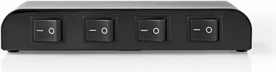 Produktbild von Nedis Lautsprecher Control Box - 4-Port port(s) - Anschlussklemmen - Lautsprecherimpedanz: 4-16 Ohm - Maximale Belastung pro Kanal: 200 W - Aluminium - Schwarz