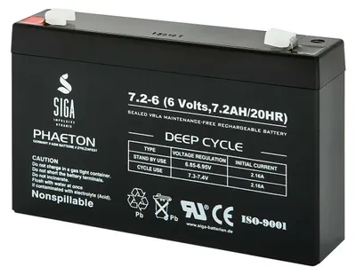 Produktbild von Blei Akku Batterie 6V 12V 3,4Ah 5Ah 4,5Ah 7Ah 7,2Ah 9Ah 12Ah 15Ah 18Ah 20Ah 24Ah 6V 7,2Ah