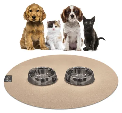 Produktbild von SANOZOO® - Napfunterlage, , Rund 60 cm Sand / Beige