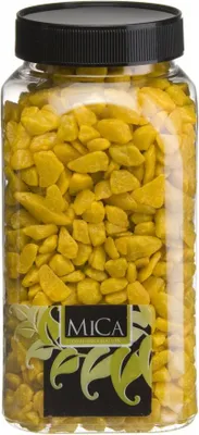 Produktbild von Mica Decorations Dekorative Steine gelb 650 ml 1 kg