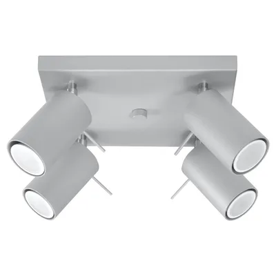 Immagine prodotto di Lampada da soffitto RING 4 grigio 4xGU10 10W acciaio 16x25x25cm Sollux Lighting