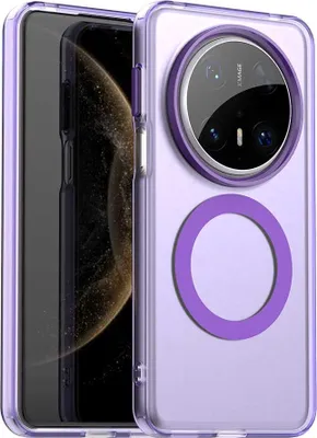 Image de Etui magnétique pour Huawei Mate 70 Pro+, étui antichoc fin, mat et translucide Violet