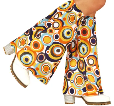 Produktbild von Beinwärmer Dekorationen Hippie Bell Boots Hippies 70er 80er Discokugel