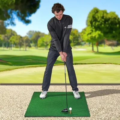 Produktbild von Golfübungsmatte Golfmatte Golf-Trainingsmatte - 5 x 3,3 ft - 13 mm Kunstrasen - Für Innen und Außen - Mit 3 Gummi-Tees