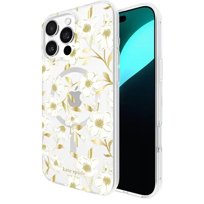 Produktbild von Kate Spade, iPhone 16 Pro Max Hülle Sunshine Floral Muster MagSafe Kompatibel, Weiß / Gelb
