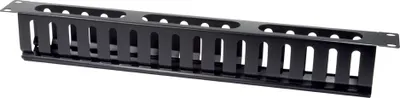 Produktbild von LogiLink 19" Kabelkanal einseitig 1 HE schwarz (RAL9005)