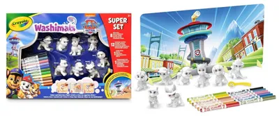 Image de Washimals - Mes animaux à colorier - CRAYOLA - Super set 8 animaux Paw Patrol - A partir de 3 ans