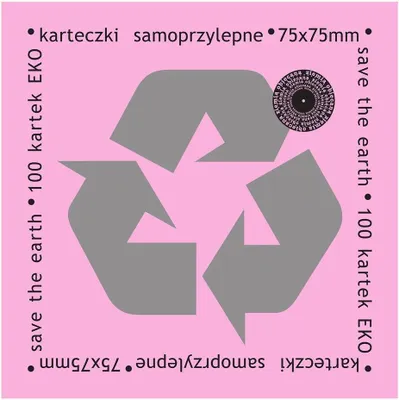 Produktbild von Karteczki samoprzylepne eko 75x75mm 100K różowe