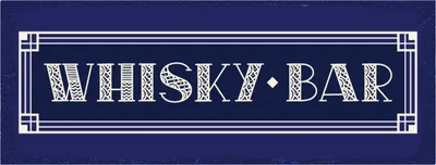 Produktbild von vianmo Holzschild 10x27 cm Whisky Bar