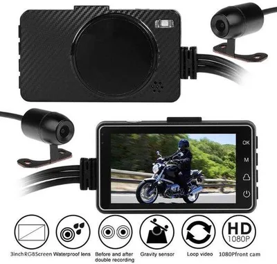 Obrázek produktu pro Motocyklová kamera DVR s dvoukanálovým přenosem