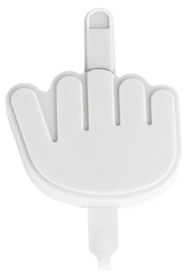 Produktbild von Mittelfinger-Schlüsselaufhänger, einziehbare Wandhaken für den Eingangsbereich, Heimdekoration, weiß