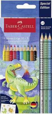 Produktbild von Faber-Castell Aquarellfarben Set 12 Farben, Dinosaurier