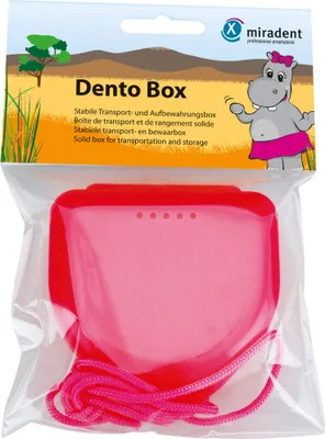 Immagine prodotto di Miradent scatola per apparecchi ortodontici Dento Box I rosa 1 pz