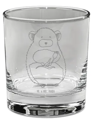 Produktbild von Mr. & Mrs. Panda Tumbler Chinchilla Blume - Transparent - Geschenk, Büro, Glas, Kummer, Chaos, Whiskey, eiswürfelglas, Liebeskummer, Chinchillas, Whiskeyglas, Whiskyglas