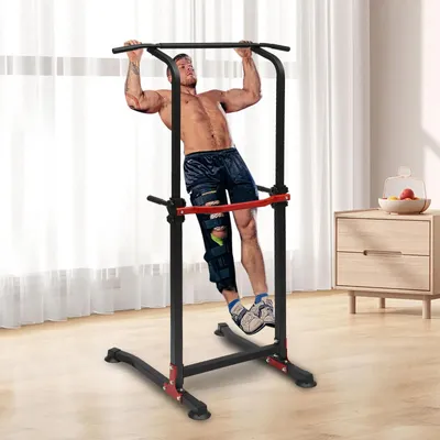 Obrázek produktu pro Dip station & pull-up bar - Power Tower - Multifunkční zařízení pro domácí posilovnu - Dipy a přítahy - Stabilní konstrukce - Karbidový materiál