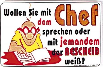 Produktbild von Fun-Schild - Wollen Sie mit dem Chef sprechen oder... - 308978 - Kunststoffschild Arbeit