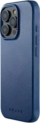 Produktbild von Mujjo Leather Case, Cover, Apple, iPhone 16 Pro, 15,5 cm (6.1"), Blau