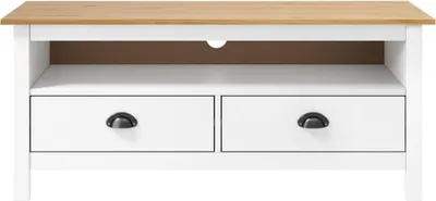 Obrázek produktu pro vidaXL TV skříňka Hill White 110x40x47 cm Masivní borovicové dřevo