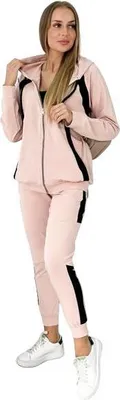 Immagine prodotto di Set sportivo rosa cipria scuro a righe