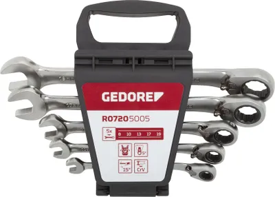 Produktbild von GEDORE red R07205005 Ringratschenmaulschlüssel Satz SW8-19 mm 5-teilig, 3300872