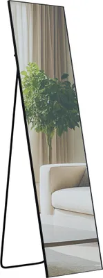 Produktbild von Standspiegel KRAKOW - Glas Schwarz-matt 40x3x140 cm | Ganzkörperspiegel Freistehender Spiegel Groß Schlafzimmer
