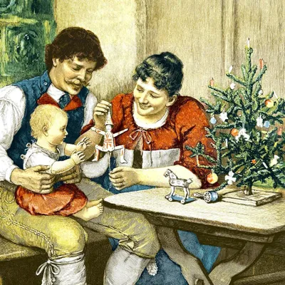 Produktbild von 20 Servietten Vintage Family - Vintage Familie an Weihnachten 33x33cm