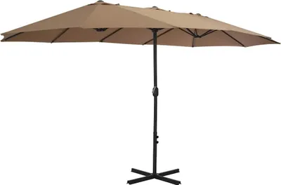 Obrázek produktu pro vidaXL Slunečník s hliníkovým stožárem 460x270 cm Taupe