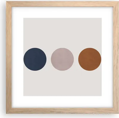 Produktbild von Gerahmtes Poster - Rahmen in heller Eiche - Minimalistisch Räder Modern - 30x30 cm - Wand Bild - Wanddeko - Wandbilder - Kunstposter - Wandposter - Bilderrahmen - Bilder - Kunstdruck - P2NAC30x30-4524