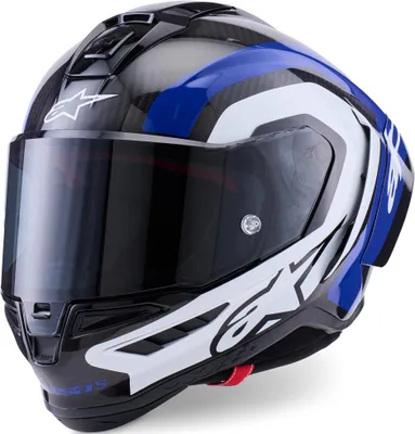 Produktbild von Alpinestars Supertech R10 Arius Helm, schwarz/weiß/blau, XS (53/54)