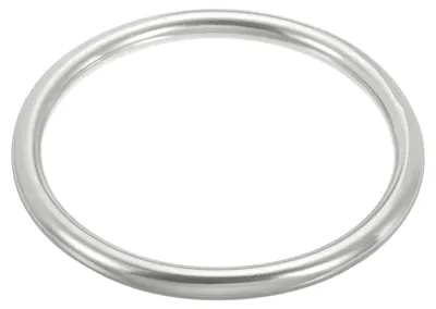 Produktbild von Edelstahl-Rundringe - Geschweißte O-Ringe in Marinequalität - Für Makramee, DIY-Handwerk und Hundeleinen - 8x60 mm