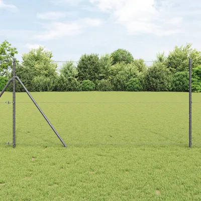 Produktbild von Desgin Sechseckzaun Grau 1.4x10 m Stahl - Zaunzubehör 3352786