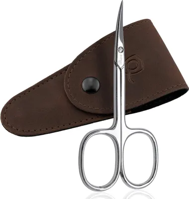 Produktbild von marQus Hautschere Solingen/Deutschland - Extra scharf mit gebogener Schneide und Nagelscheren Etui - Fingernagel Schere und Nagelhautschere