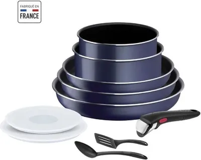 Produktbild von Tefal Ingenio L1579102, Gemischtes Set, Blau, Aluminium, Schwarz, Kunststoff, Thermo-Punkt