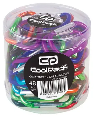 Image de Lot de mousquetons Coolpack, assortiment de couleurs, 48 pièces