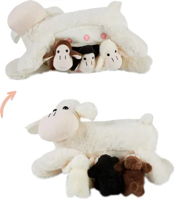 Immagine prodotto di Set di peluche Mamanimals: mamma e cuccioli, 26 cm/8 cm