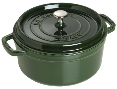 Produktbild von Staub La Cocotte 24cm rund Basilikum-Grün, Gusseisen
