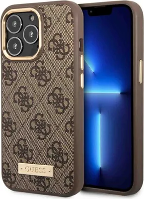 Immagine prodotto di Guess Guhmp14Xu4Gprw Iphone 14 Pro Max6,7 Brązowy/Brown Custodia rigida 4G Logo Plate Magsafe