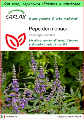 Immagine prodotto di SAFLAX Garden to go - Pepe dei monaci - 30 semi - Vitex