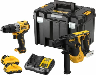 Produktbild von DEWALT Akku-Kombiset 2-tlg. 12V, 2x3 Ah Li-Ion (DCH072 + DCD706) in TSTAK-Box