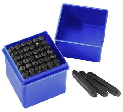 Produktbild von Solidchoice – Set mit 36 Metallstempeln für Buchstaben und Zahlen