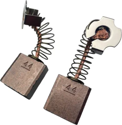 Produktbild von 2x Trade-Shop Bronzekohlen Kohlebürsten 7x17x18mm kompatibel mit Hitachi PH65A, kompatibel mit Dongcheng Z1G-FF-15, 180 (G180SE2), S1M-FF-180A/FF-230A