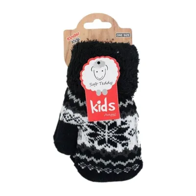schwarze Kinder Fäustlinge