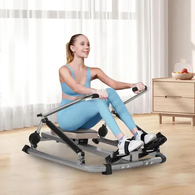 Immagine prodotto di Vogatore idraulico - Attrezzo da allenamento indoor - Senza display - Resistenza fissa - Senza Bluetooth - Allenamento cardio - Allenamento per il petto - Non pieghevole