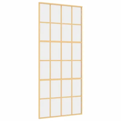 Produktbild von vidaXL Schiebetür Golden 90x205 cm ESG-Klarglas und Aluminium
