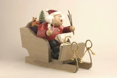 Produktbild von Weihnachtsmann auf Schlitten (20cm) Räuchermann von KWO