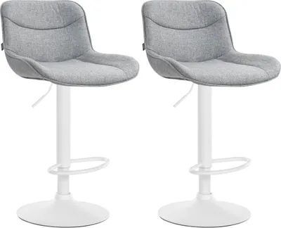 Produktbild von 2er-Set Barhocker aus Stoff – Hocker – 360°-Drehfunktion für optimalen Komfort
