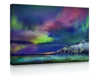 Produktbild von lightbox multicolor | Bilder mit LED Hintergrundbeleuchtung | Atemberaubende Nordlichter | 100x70 cm | fully lighted