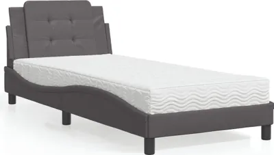 Produktbild von vidaXL Bettgestell ohne Matratze "Zadar" Grau 90x200 cm Kunstleder