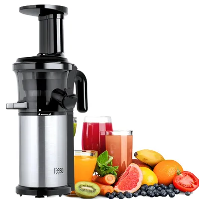 Slowjuicer Saftpresse 800 ml 230 W Edelstahl schwarz