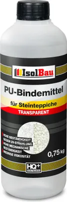Produktbild von Isolbau - 1 K PolyurethanBindemittel für Steinteppich - 0,75 kg - Transparent - Hervorragende Haftung &Elastizität - Gebrauchsfertig - für Innen- und Außenbereich - Treppen, Balkonen, Garten, Wegen